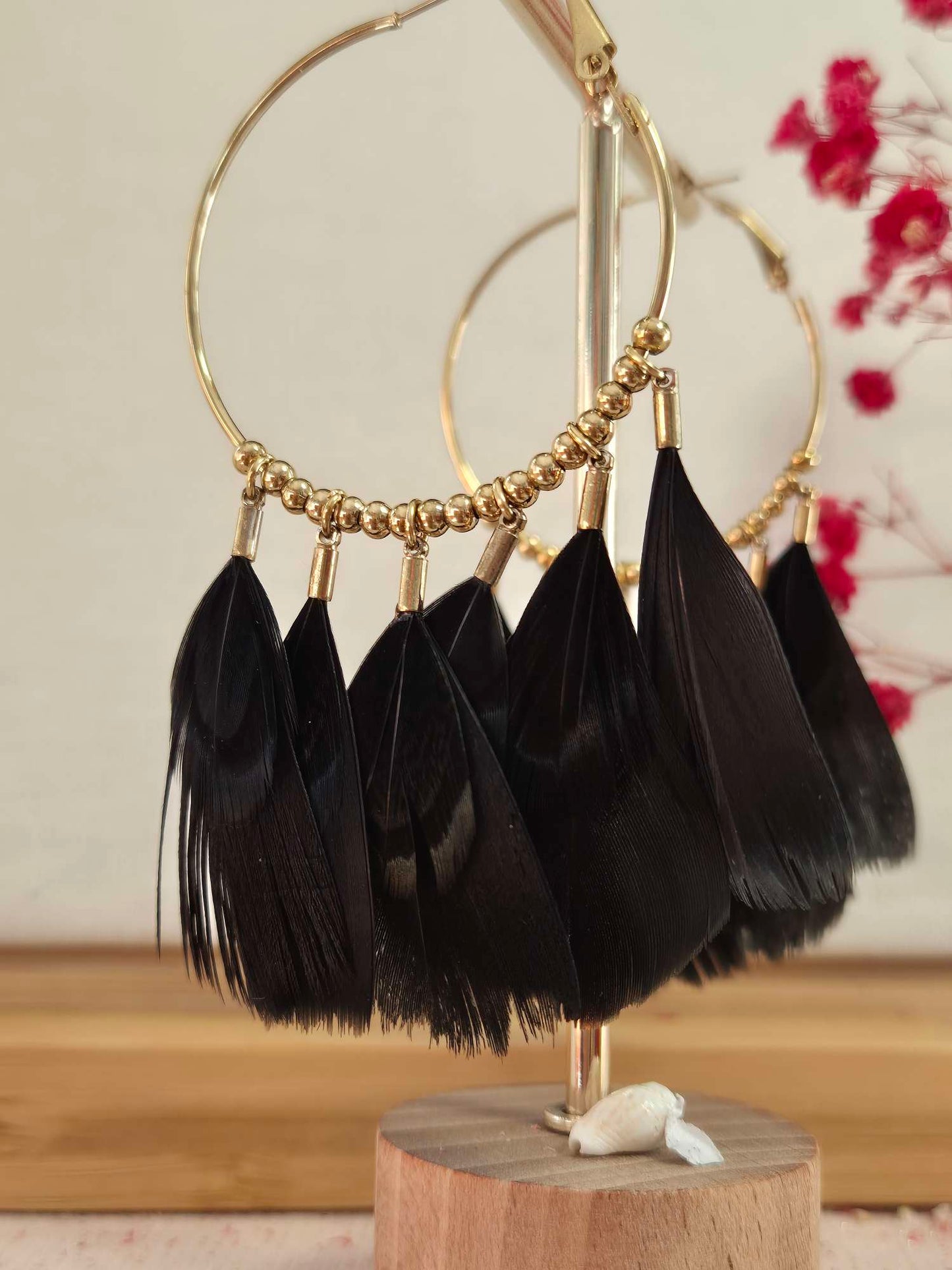 Boucles d'oreilles Plumes