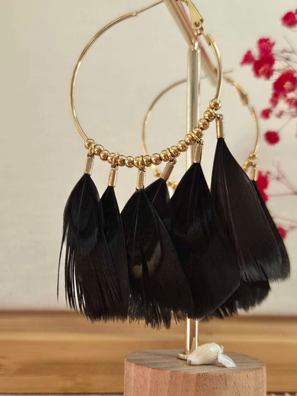 Boucles d'oreilles Plumes