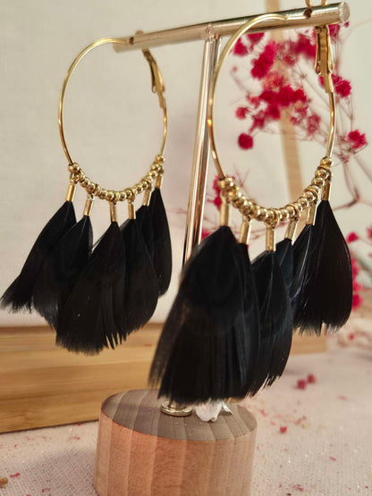 Boucles d'oreilles Plumes